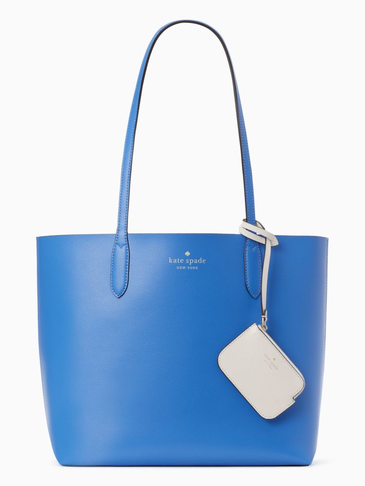 Kate Spade,Ava Reversible Tote,Leather,Coin,Tote,Logo,Word Embellishment,Casual,