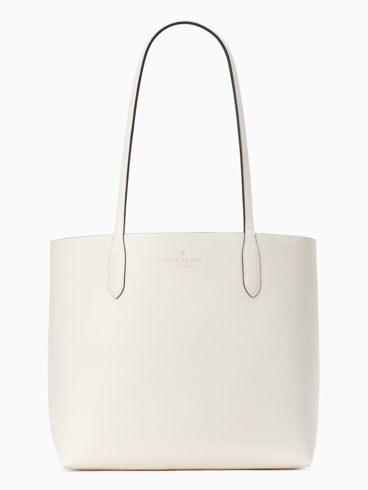 Kate Spade,Ava Reversible Tote,Leather,Coin,Tote,Logo,Word Embellishment,Casual,