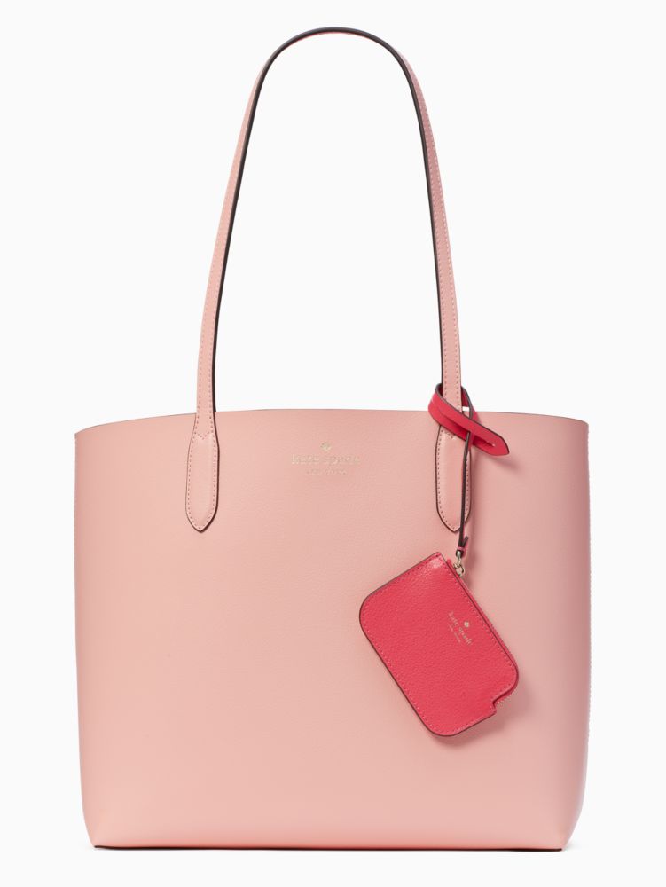 Kate Spade,ava reversible tote,tote bags,Donut Pink