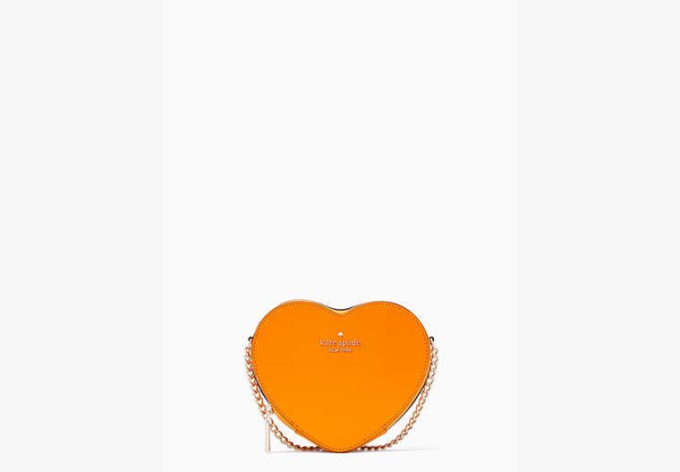 Kate Spade,love shack mini heart crossbody purse,crossbody bags,Pride Orange