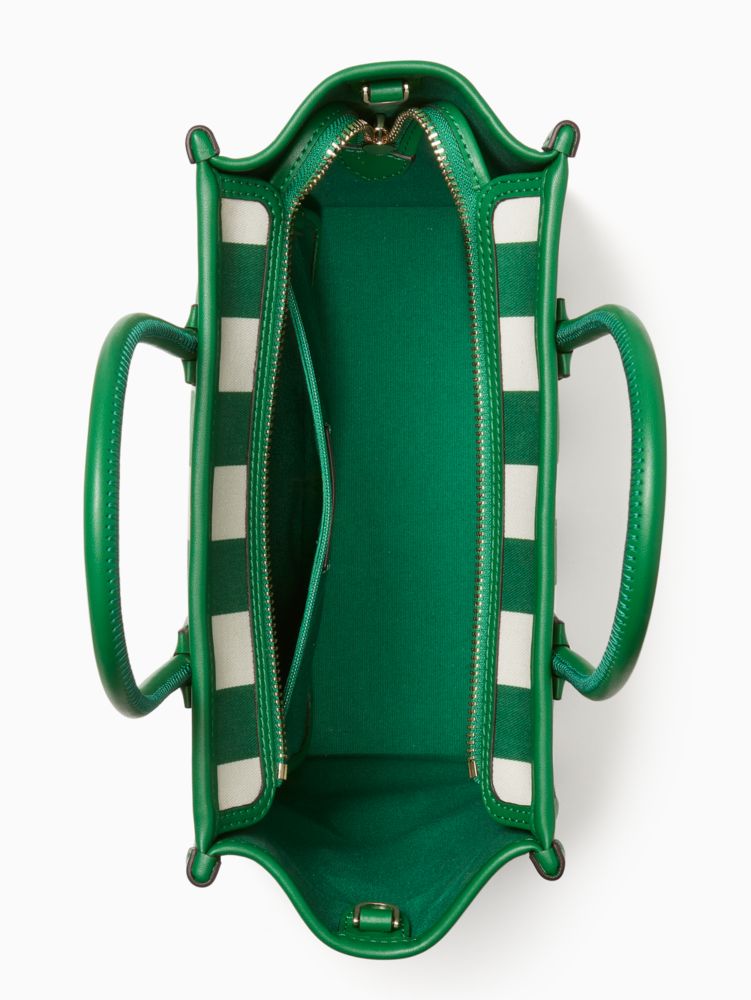 Kate Spade,エラ イーブン ストライプ ジャカード スモール トート,バッグ,グリーンマルチ