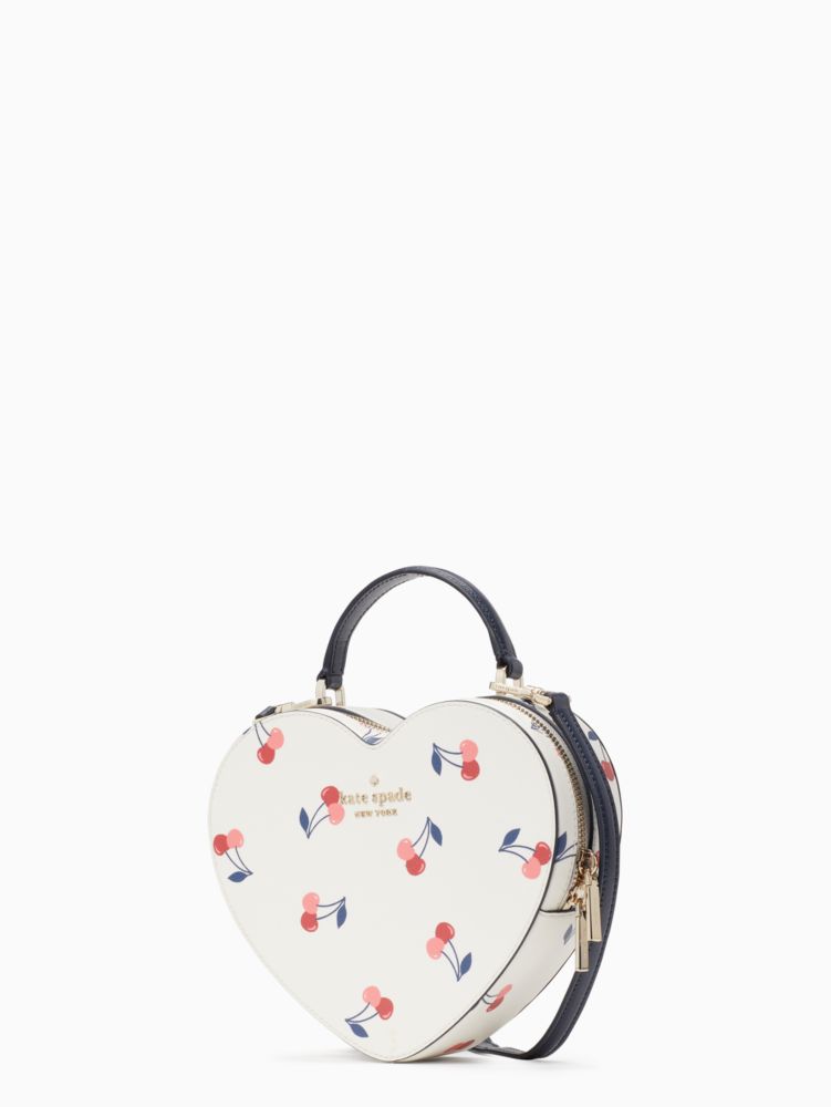 Kate Spade,love shack cherry heart crossbody,crossbody bags,Cream Multi