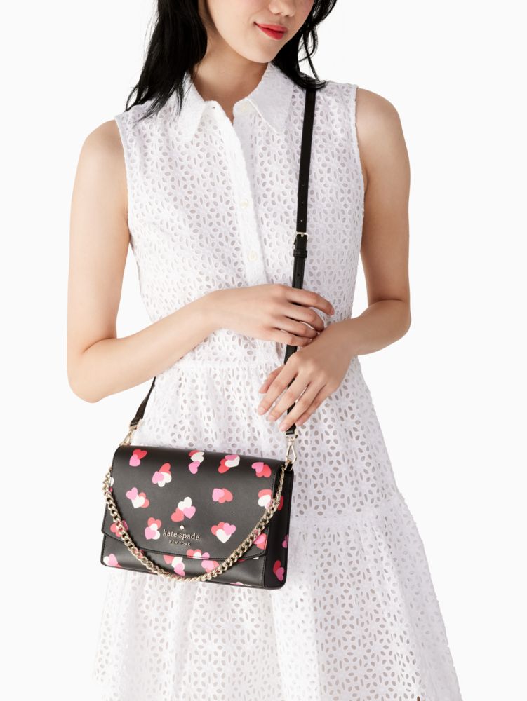 Kate Spade Carson Flutter Hearts Printed Crossbody Bag & Purse