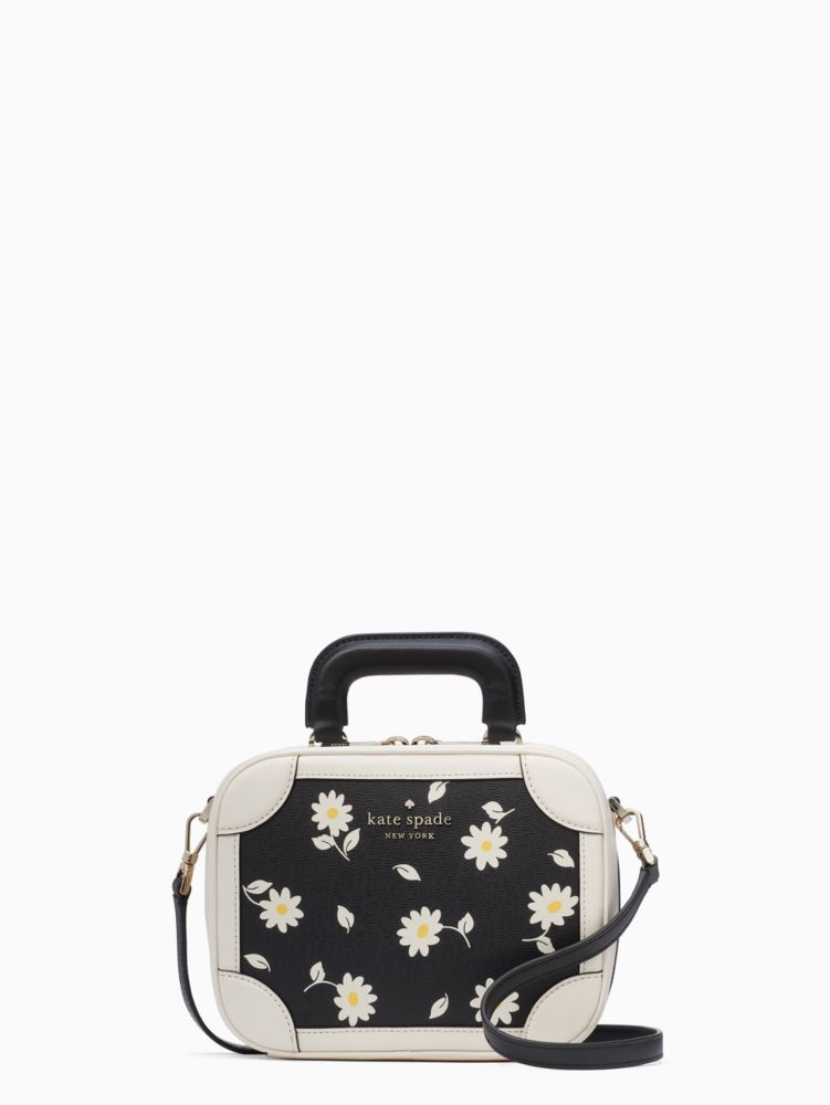 Kate Spade,traveler trunk crossbody bag,Black Multi