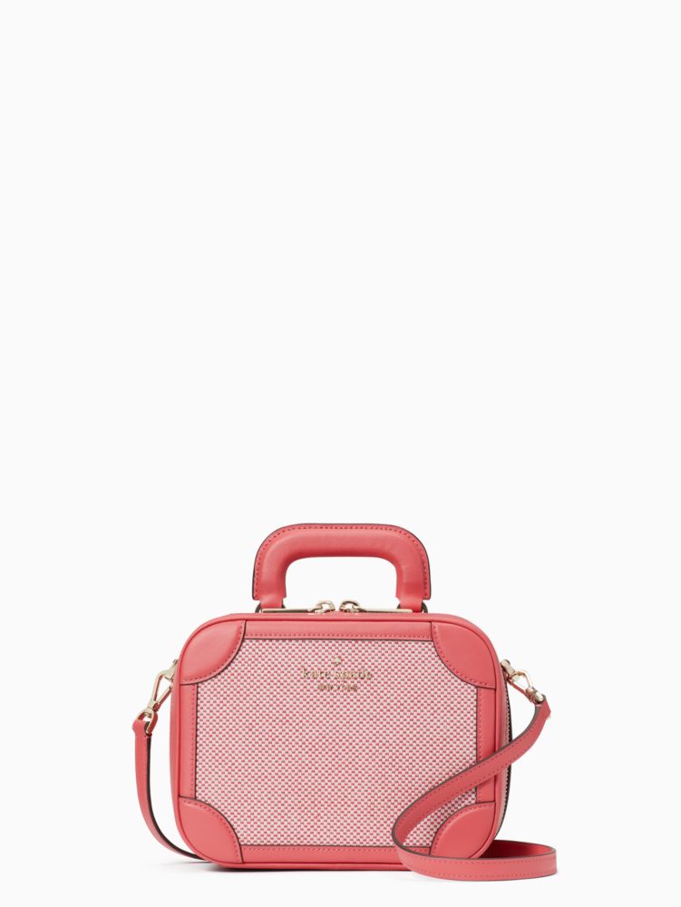 Kate Spade,traveler trunk crossbody bag,Pink Multi