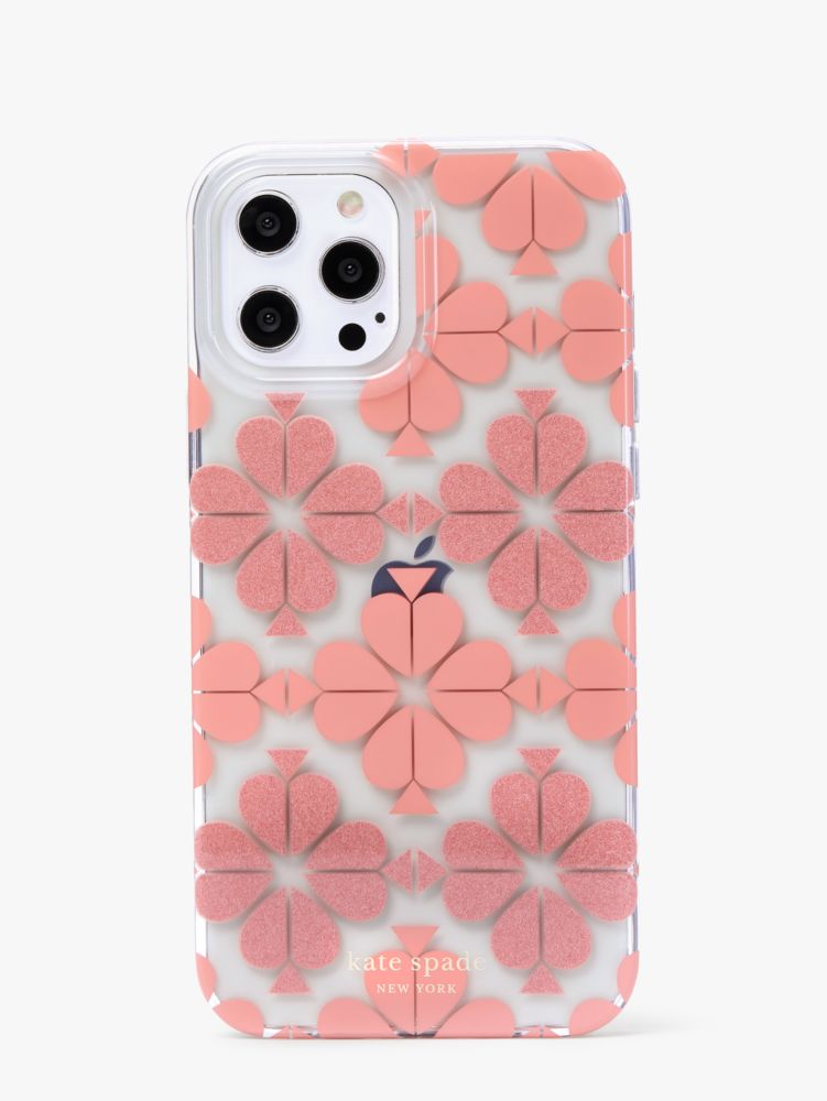 Tonal Spade Flower iPhone 13 Pro Max Case, Pink Multi, Product