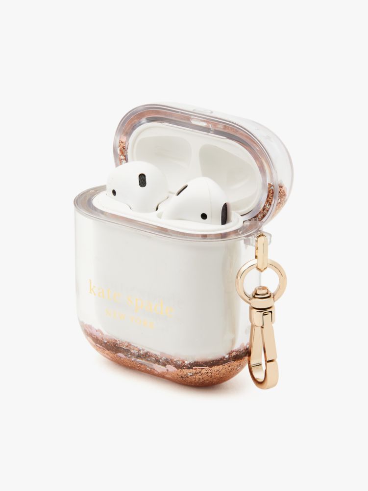 Kate Spade,liquid glitter airpods case,