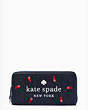 Kate Spade,ella large cherry continental wallet,60%,Blue Multi