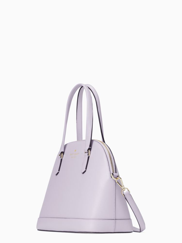 Kate Spade,Sadie Dome Satchel,Leather,Bowler Bag,Logo,Word Embellishment,Lined,Casual,