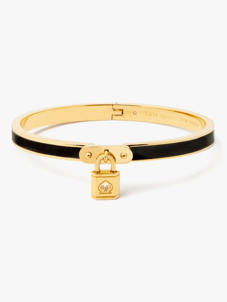 Kate spade bracelet black deals and gold