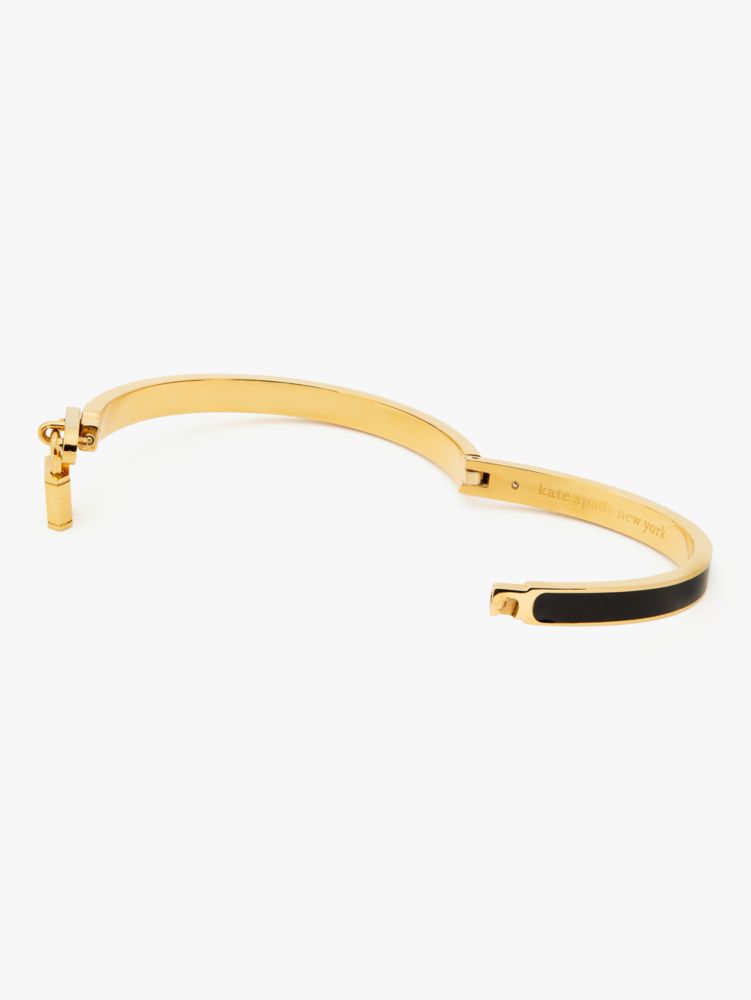 Kate Spade,lock and spade charm bangle,bracelets,Black