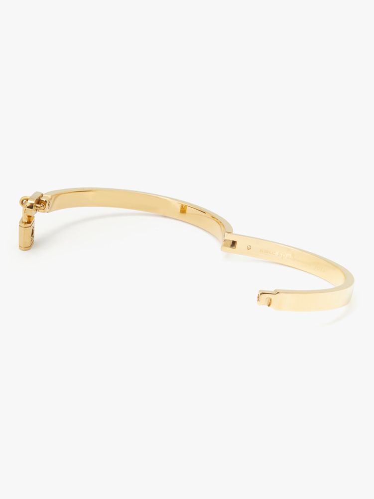 Kate Spade,lock and spade charm bangle,bracelets,Gold