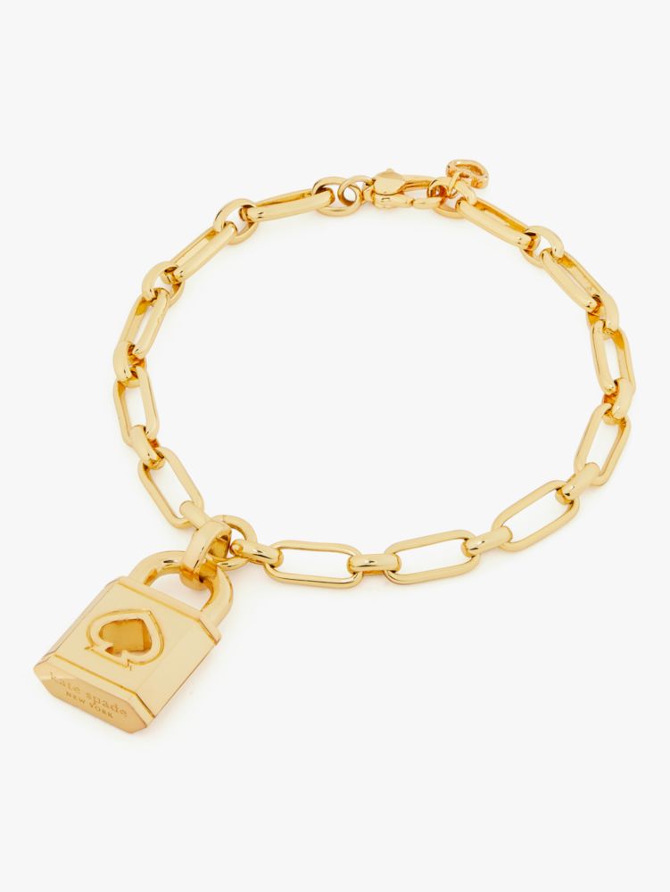 Kate Spade,lock and spade charm bracelet,bracelets,