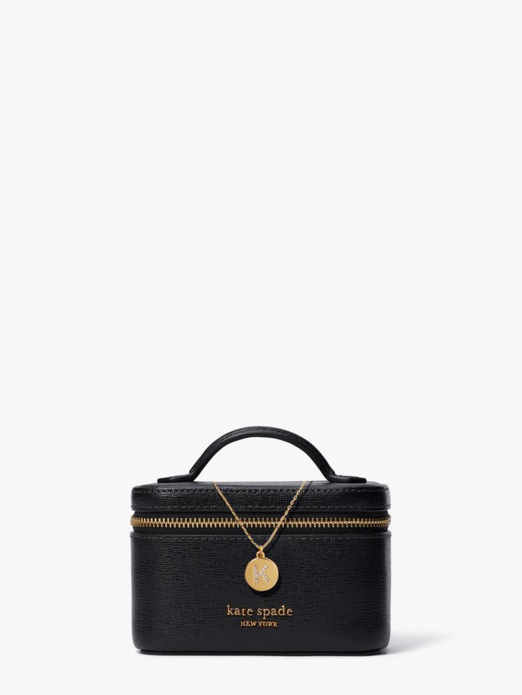 Kate Spade,pave "T" initial mini pendant necklace,necklaces,