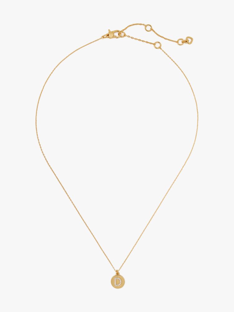 Kate Spade,pave "D" initial mini pendant necklace,necklaces,