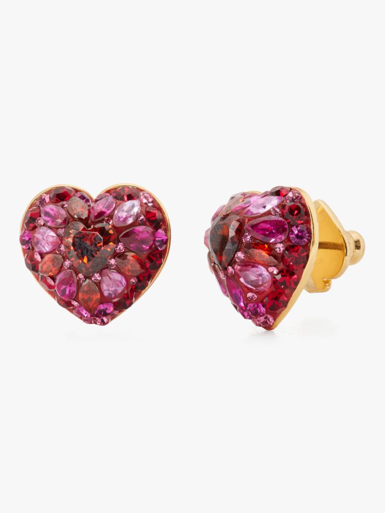 Something Sparkly Heart Clay Pave Studs Kate Spade New York Kate Spade New York