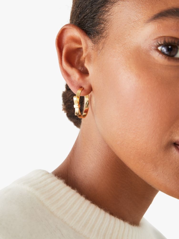 Kate Spade,Ribbon Bow Hoops,