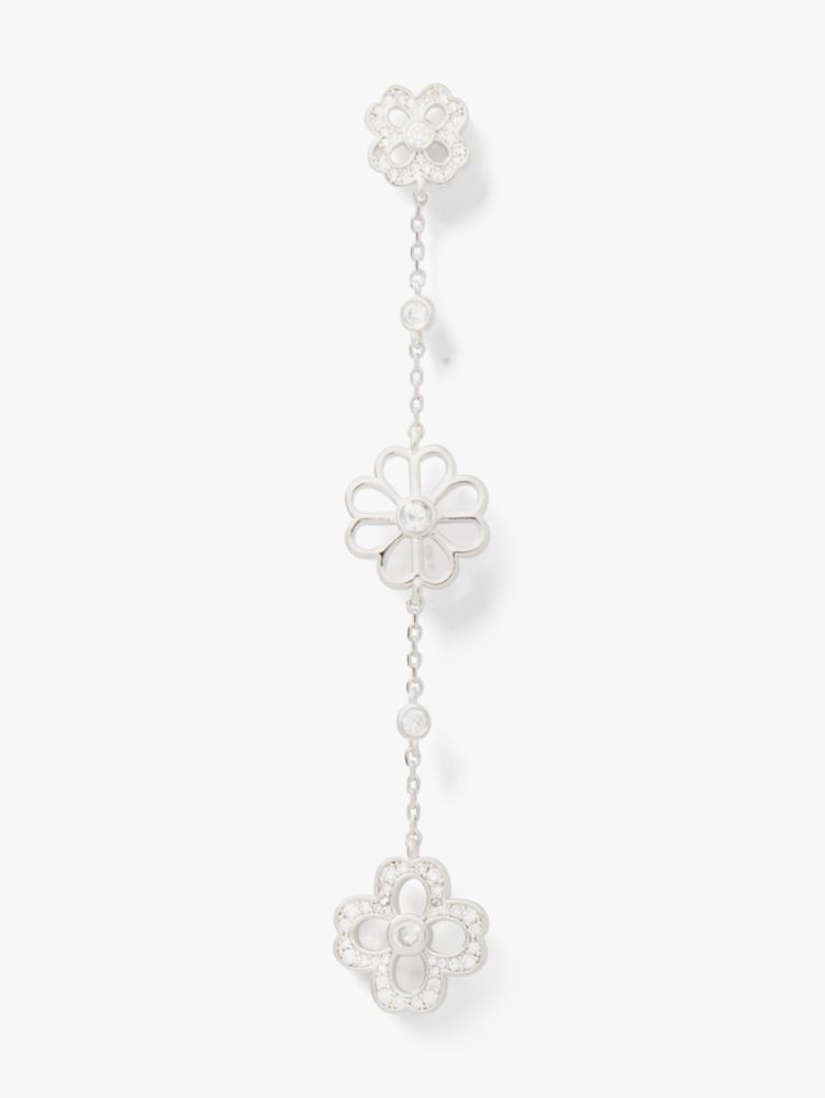 Spade Floral Pavé Linear Earrings, , Product