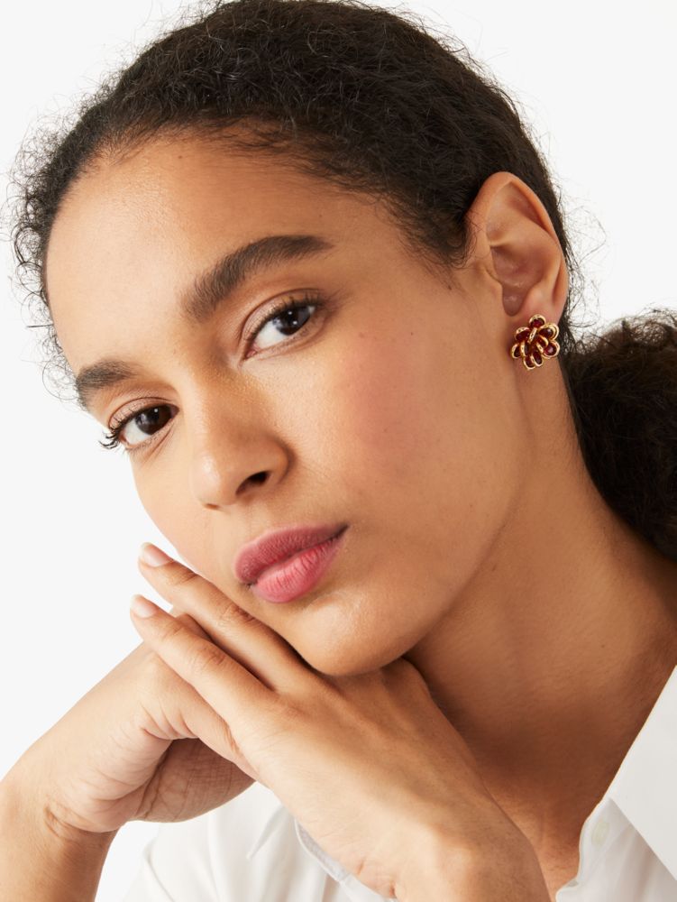 Jeweled Rosette Studs, , Product