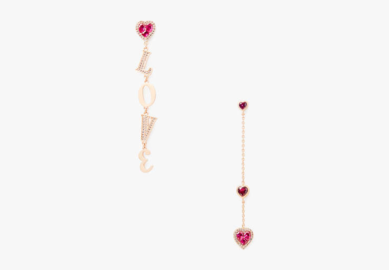 Spell It Out Love Linear Earrings, , Product