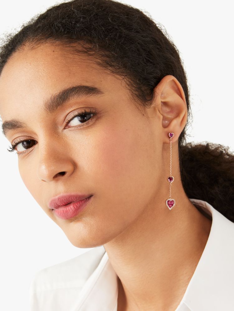 Kate Spade,Spell It Out Love Linear Earrings,