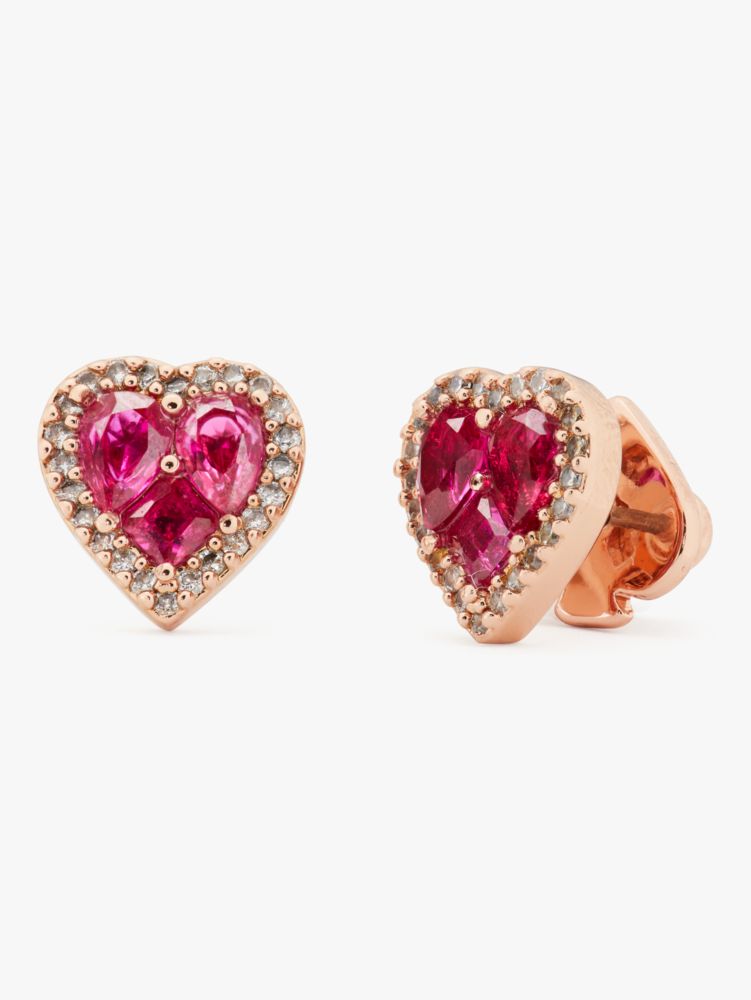 Kate spade pink store heart earrings