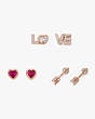 Spell It Out Heart & Arrow Studs Set, , Product