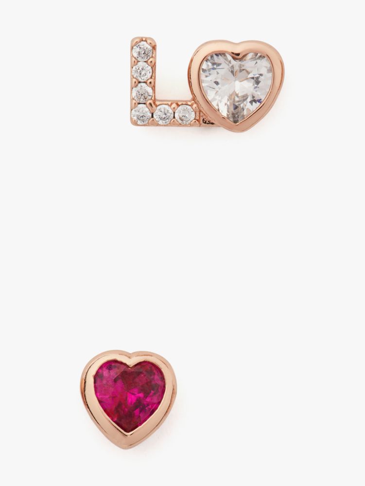 Kate Spade,Spell It Out Heart & Arrow Studs Set,