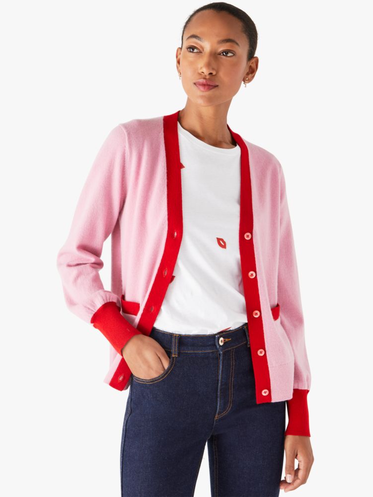 Kate Spade,Embroidered Kisses Tee,