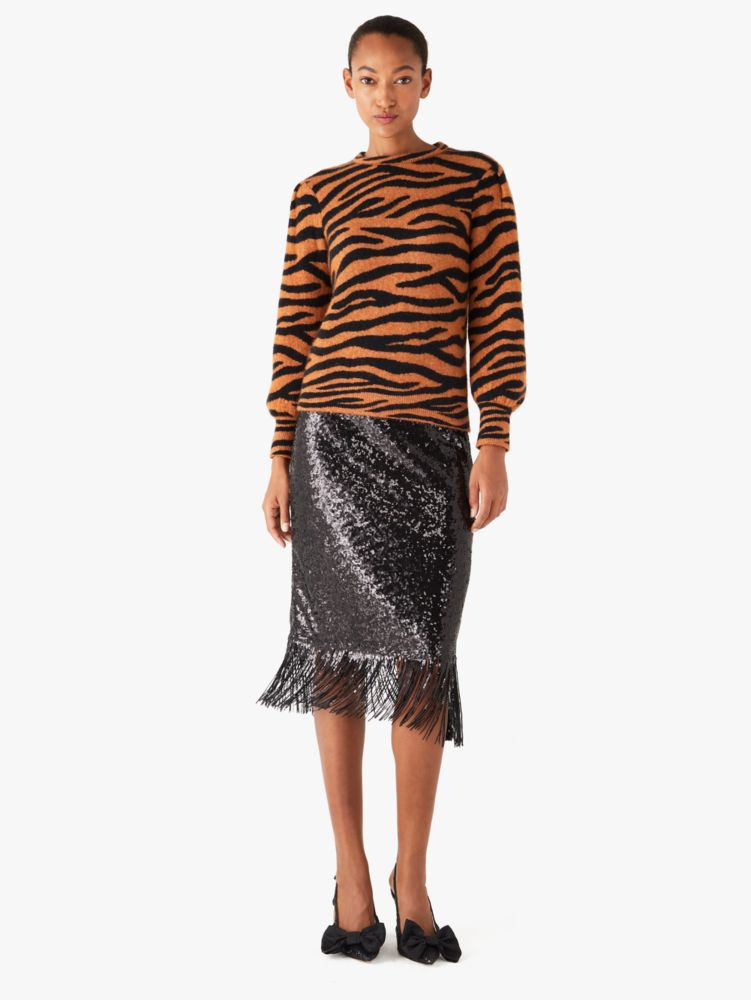 Kate Spade,Tiger Stripe Dream Sweater,