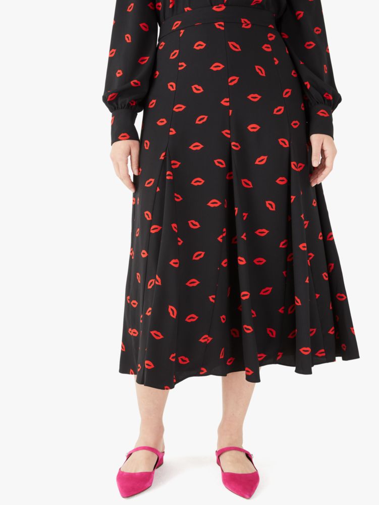 Kate Spade,Kisses Fluid Skirt,
