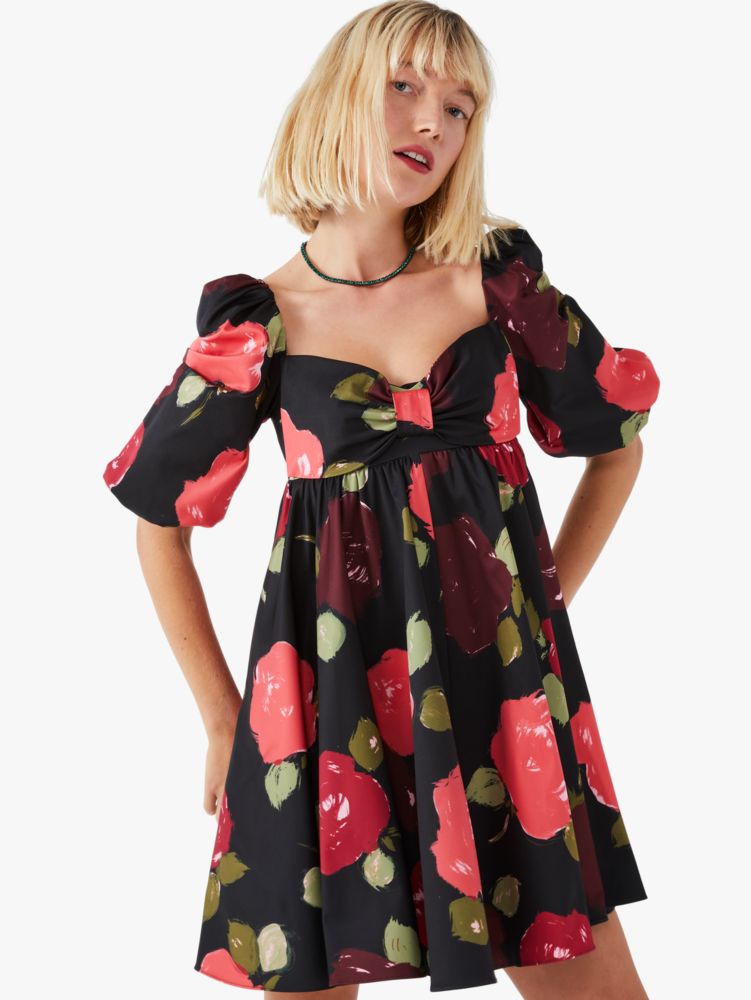 Beau Satin Puff Sleeve Dress by kate spade new york for $50