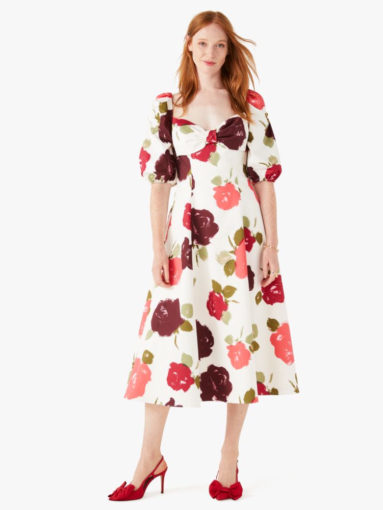 Kate Spade,Just Rosy Beau Midi Dress,