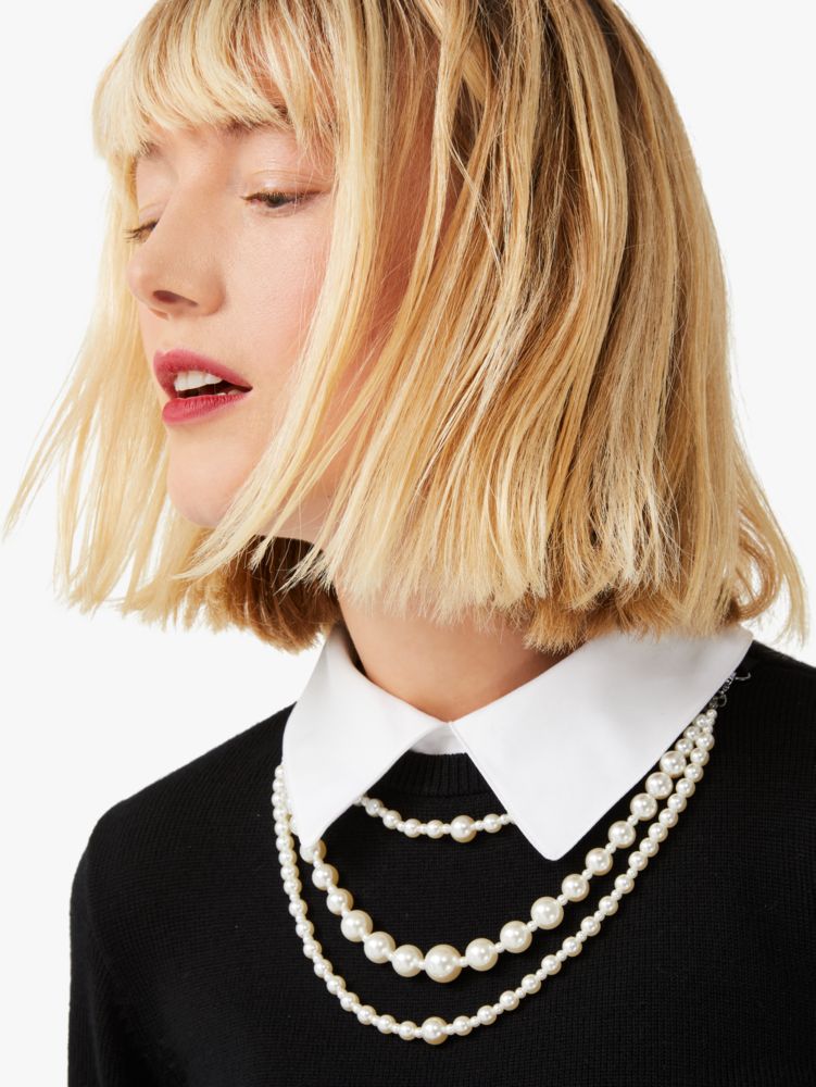 Pearl Necklace Sweater Kate Spade New York