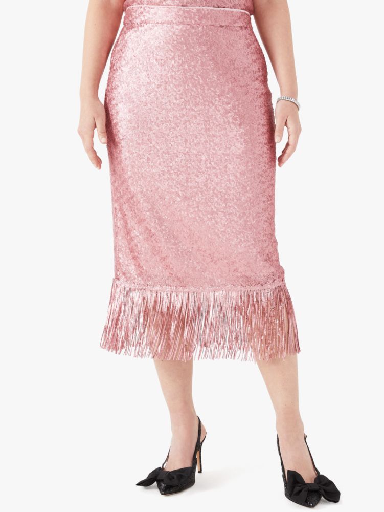 Kate Spade,Sequin Fringe Skirt,