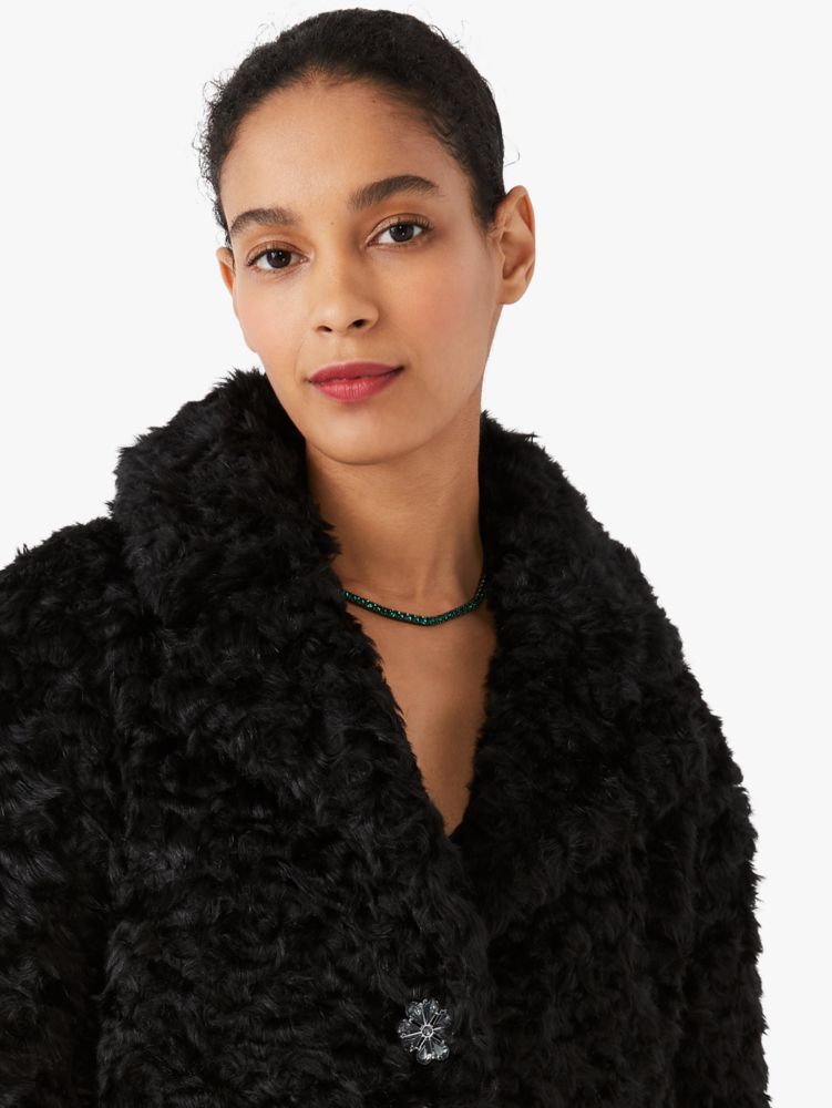 Jewel Button Teddy Coat | Kate Spade New York