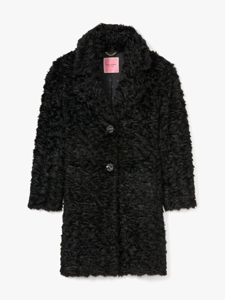 Jewel Button Teddy Coat | Kate Spade New York