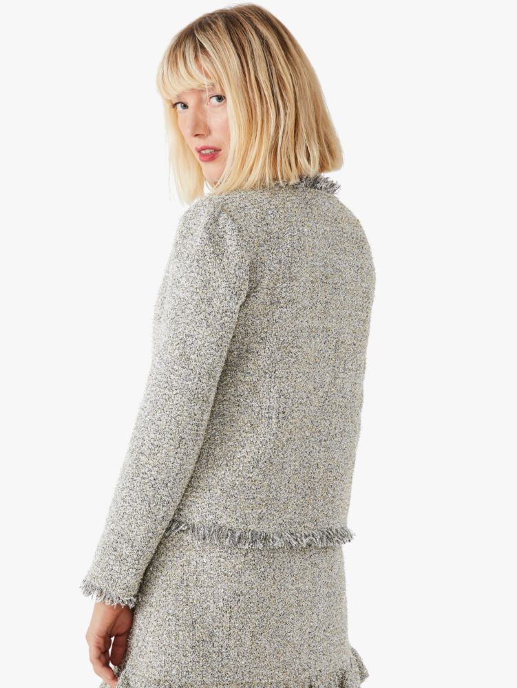 Metallic Tweed Coat Kate Spade New York - Style Charade