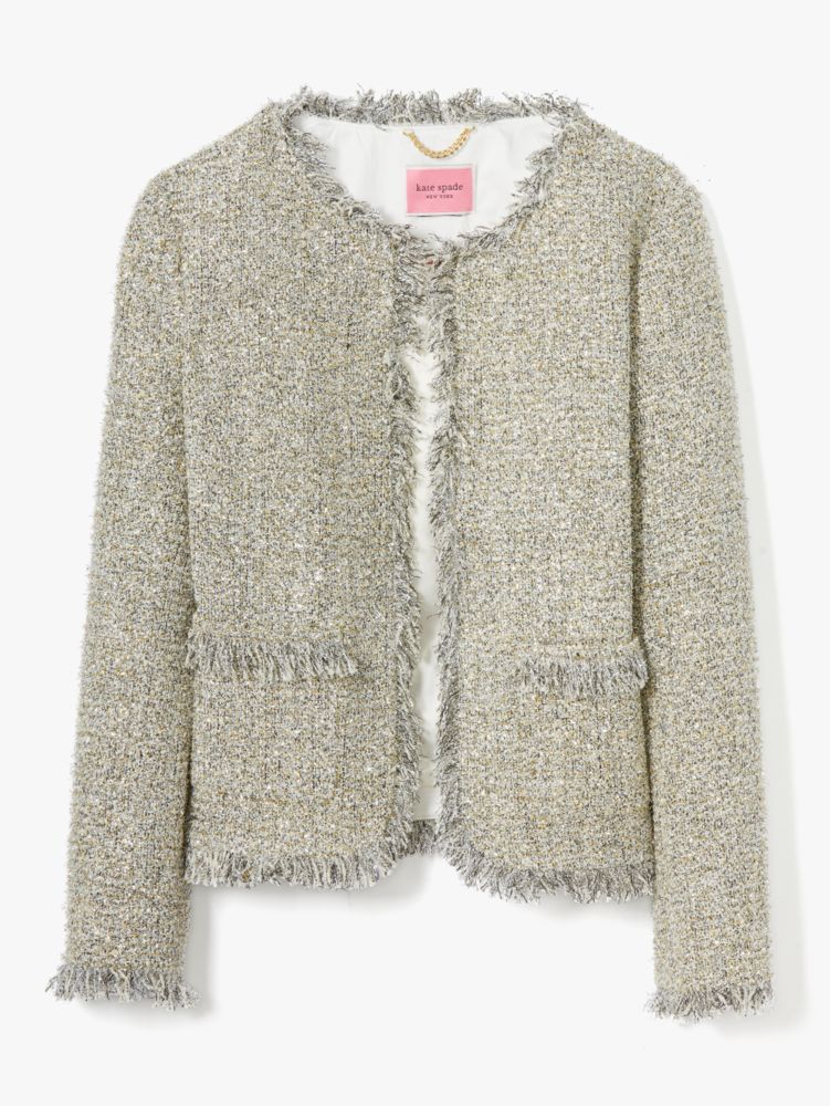 Metallic Tweed Coat Kate Spade New York - Style Charade