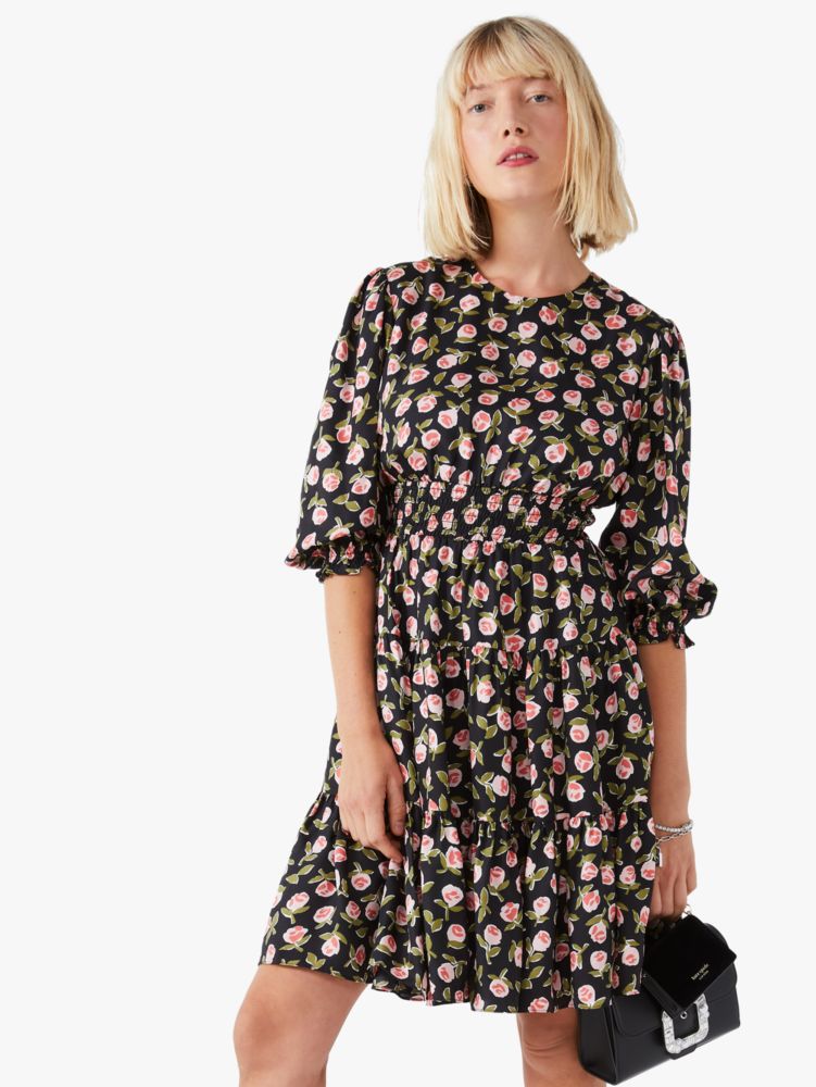 Kate Spade,ditsy roses flirt dress,dresses & jumpsuits,60%,Black