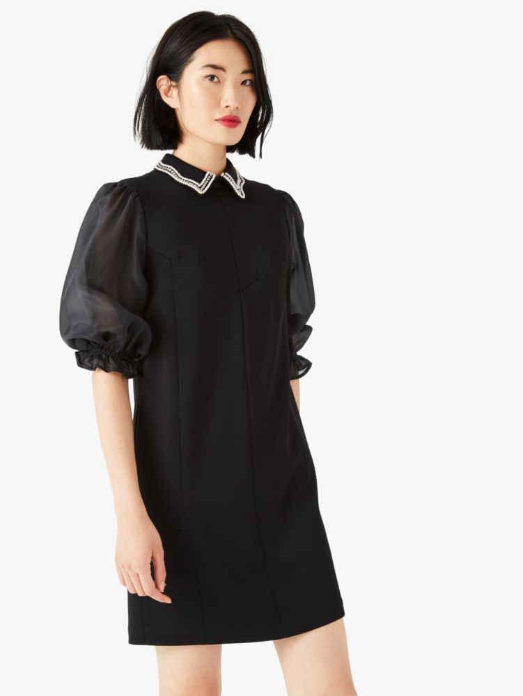 Kate Spade,embellished collar shirtdress,dresses & jumpsuits,Black