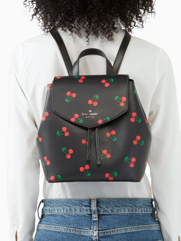 Kate+Spade+Saffiano+Leather+Lizzie+Medium+Flap+Backpack+Turaco+
