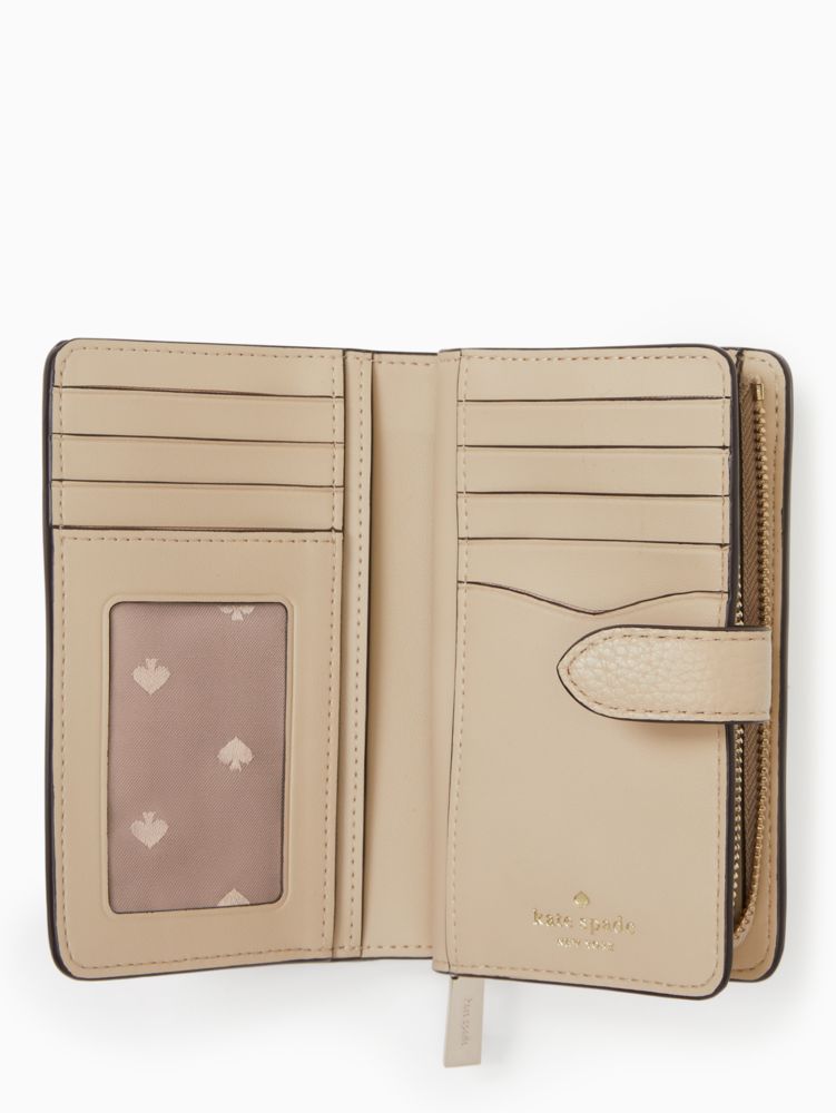  Kate Spade New York staci colorblock medium compact bifold  wallet (Warm Beige) : Clothing, Shoes & Jewelry