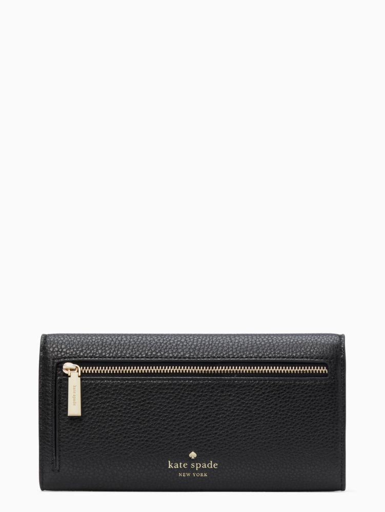 Kate Spade,marti large slim flap wallet,Black