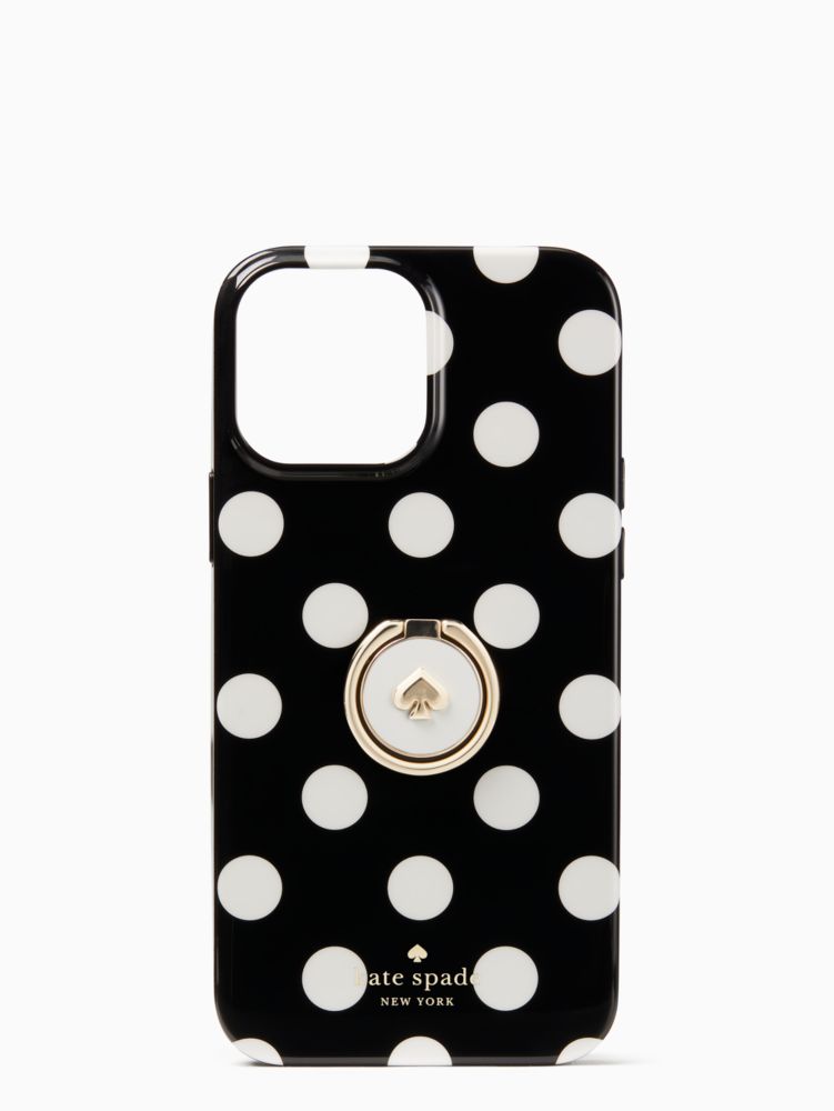Kate Spade,ring and dot resin iphone 13 pro max case,
