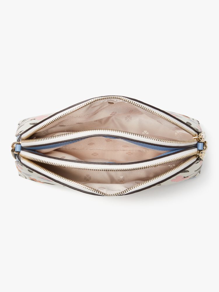 spencer floral garden embossed double-zip dome crossbody, , Product