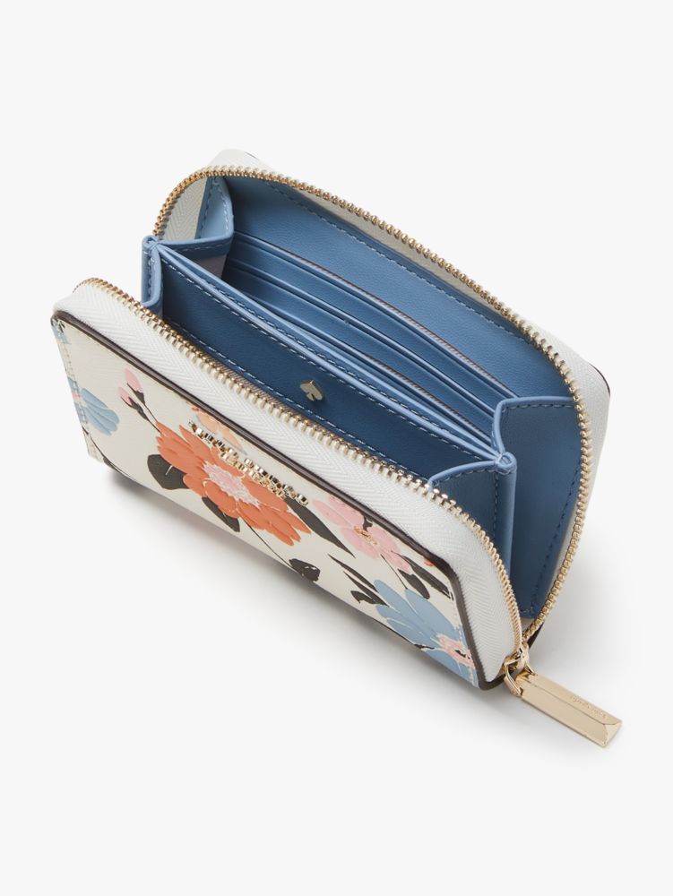 spencer floral garden embossed zip cardholder, , Product