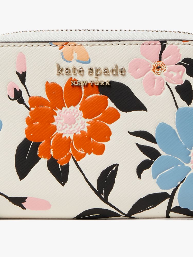 Spencer Floral Garden Embossed Zip Cardholder | Kate Spade New York