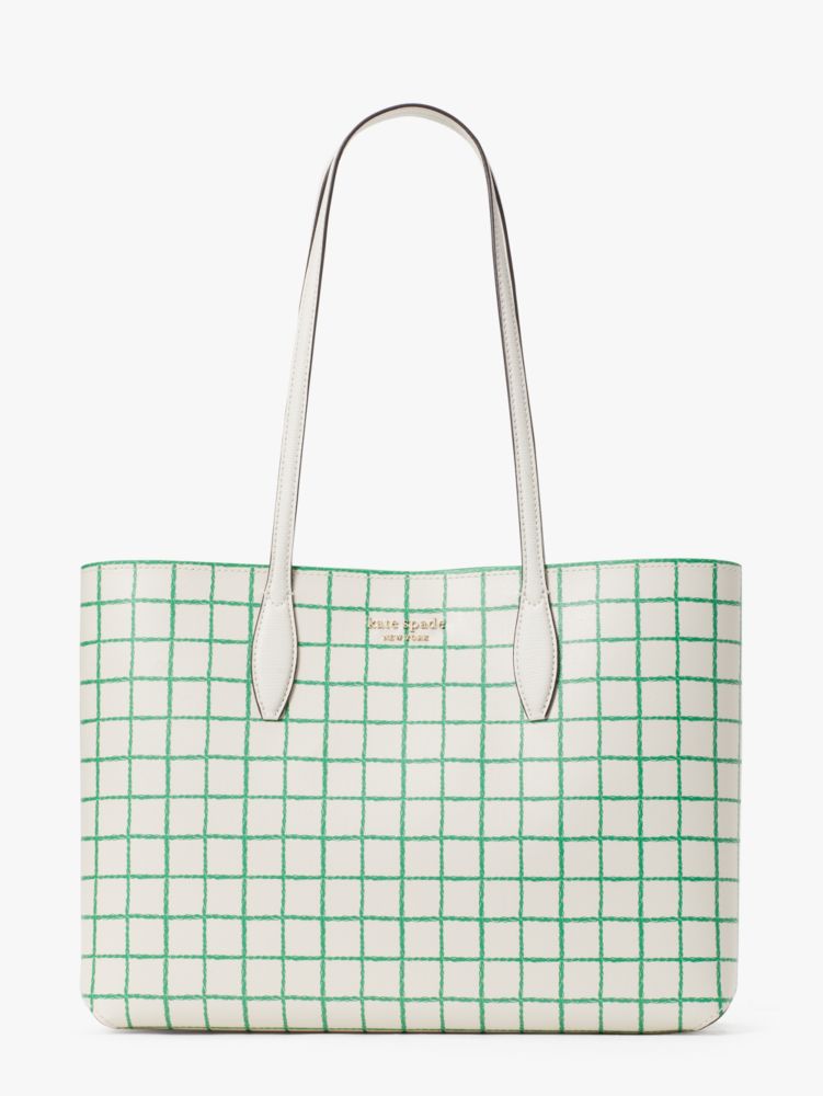 All Day Tennis Check Large Tote Bag, , Product