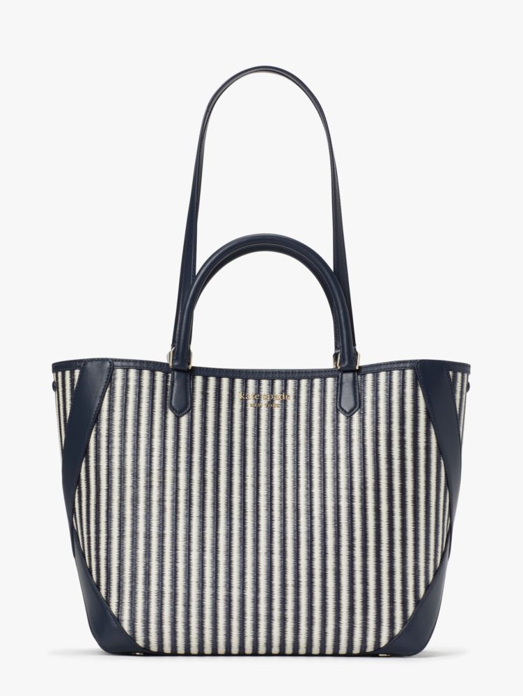 Kate Spade,buddie striped straw small tote,Small,